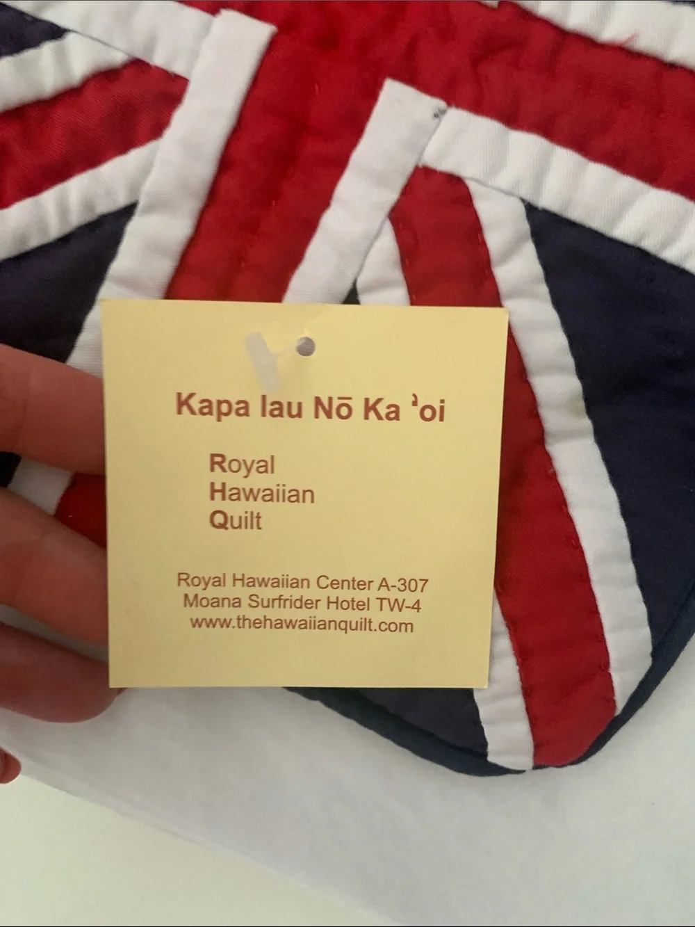 NWT Navy & Red Union Flag Quilted Throw - Home Bedding
